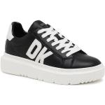 Schwarze DKNY | Donna Karan Flache Sneaker aus Kunstleder für Kinder Größe 40 