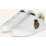 Goldene Dolce & Gabbana Flache Sneaker mit Perlen für Herren 