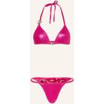 Reduzierte Pinke Dolce & Gabbana Triangel Bikinis aus Elastan für Damen Größe S 