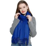 Reduzierte Blaue DonDon Winterschals aus Wolle für Damen 