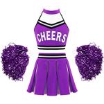 Violette Cheerleader-Kinderkostüme Handwäsche für Mädchen Größe 158 