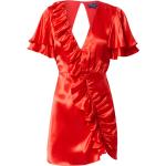 Rote Dorothy Perkins Mini V-Ausschnitt Partykleider aus Satin für Damen Größe XL 