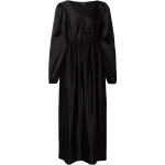 Schwarze Langärmelige Dorothy Perkins V-Ausschnitt Winterkleider aus Satin für Damen Größe M 