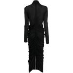 Schwarze Langärmelige Givenchy Maxi V-Ausschnitt Kleider mit Ärmel aus Viskose für Damen Größe S 