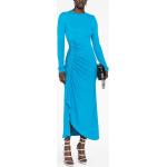 Aquablaue Langärmelige Givenchy Maxi Kleider mit Ärmel aus Viskose für Damen Größe M 