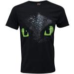 Dreamworks Dragons T-Shirt Ohnezahn Toothless, schwarz (S)