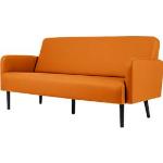 Orange Dreisitzer-Sofas Orangen aus Kunstleder 