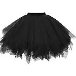Reduzierte Schwarze Partykleider aus Tüll Handwäsche für Damen Größe XL 