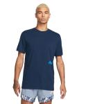 Reduzierte Blaue Kurzärmelige Nike Dri-Fit T-Shirts aus Jersey maschinenwaschbar für Herren Größe S 