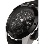 Schwarze Dolce & Gabbana Runde Automatik Herrenarmbanduhren aus Edelstahl mit Saphirglas-Uhrenglas mit Armband mit Alligatorlederarmband 