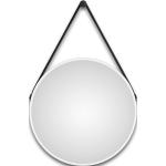 Silberne Badezimmerspiegel 50 cm matt beleuchtet 