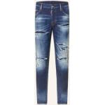 Reduzierte Marineblaue Skater DSQUARED2 Ripped Jeans aus Elastan für Herren Größe XXL 