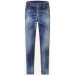 Reduzierte Marineblaue DSQUARED2 Slim Jeans aus Elastan für Herren Größe XXL 
