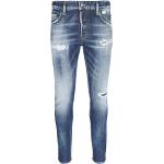 Reduzierte Blaue Skater DSQUARED2 Slim Jeans tapered aus Elastan für Herren Größe XL 