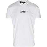 Reduzierte Weiße Kurzärmelige DSQUARED2 T-Shirts aus Baumwolle für Herren Größe M 