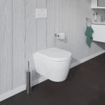 Duravit ME by Starck Wand-Tiefspül-WC HygieneFlush, rimless, mit WC-Sitz, 2584092000+0020110000,