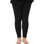 Schwarze Capri Leggings aus Bambusstoff für Damen Größe 7 XL 