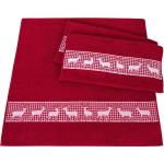 Rote Karierte Dyckhoff Handtuch Sets aus Baumwolle 70x140 3 Teile 