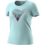 Reduzierte Hellblaue Dynafit T-Shirts aus Baumwolle für Damen Größe S 