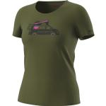 Dunkelgrüne Kurzärmelige Dynafit T-Shirts aus Baumwolle für Herren Größe M 