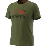Dunkelgrüne Kurzärmelige Dynafit T-Shirts für Herren Größe L 