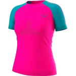 Reduzierte Pinke Kurzärmelige Dynafit T-Shirts aus Elastan für Damen Größe L 