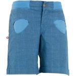 Hellblaue Atmungsaktive E9 Onda Damenklettershorts & Damenbouldershorts aus Baumwolle Größe S 