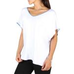 Beige Kurzärmelige Armani EA7 T-Shirts aus Elastan für Damen Größe XS 