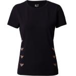 Schwarze Langärmelige Armani Emporio Armani T-Shirts aus Jersey für Damen Größe S 