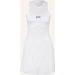 Weiße Ärmellose Atmungsaktive Armani Emporio Armani Tenniskleider aus Elastan für Damen Größe XS 