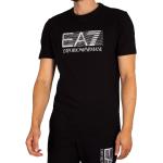 Schwarze Kurzärmelige Armani EA7 T-Shirts für Herren Größe L 
