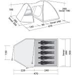 Reduzierte Easy Camp Eclipse 5-Mann-Zelte aus Polyester für Damen für 5 Personen 