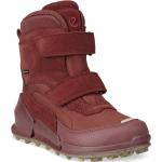 Rote Ecco Biom Winterstiefel & Winter Boots Klettverschluss aus Gummi wasserdicht Größe 30 