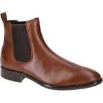 Cognacfarbene Business Ecco Citytray Blockabsatz Business-Schuhe aus Glattleder mit herausnehmbarem Fußbett für Herren mit Absatzhöhe 5cm bis 7cm 