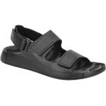 Schwarze Ecco Komfortsandalen aus Glattleder mit herausnehmbarem Fußbett für Herren Größe 47 