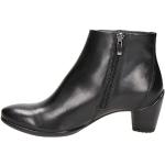 Reduzierte Schwarze Klassische Ecco Sculptured Ankle Boots aus Leder atmungsaktiv für Damen Größe 39 