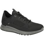 Schwarze Ecco Exostride Gore Tex Flache Sneaker aus Textil mit herausnehmbarem Fußbett für Herren Größe 47 