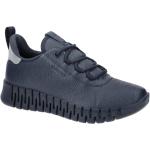 Marineblaue Ecco Gore Tex Flache Sneaker Schnürung aus Glattleder mit herausnehmbarem Fußbett für Damen Größe 43 