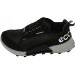 Schwarze Ecco Flache Sneaker Schnürung aus Gummi mit herausnehmbarem Fußbett für Herren Größe 42 
