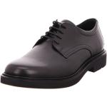 Schwarze Ecco Derby Schuhe Schnürung aus Glattleder für Herren 