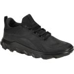 Schwarze Ecco MX Flache Sneaker Schnürung aus Polyurethan mit herausnehmbarem Fußbett für Herren Größe 47 