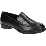 Schwarze Elegante Ecco Damenslipper & Damenloafer aus Glattleder mit herausnehmbarem Fußbett Größe 41 mit Absatzhöhe 5cm bis 7cm 