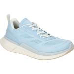 Hellblaue Ecco Biom Flache Sneaker Schnürung aus Mesh für Damen Größe 42 mit Absatzhöhe bis 3cm 