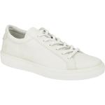 Weiße Ecco Soft Flache Sneaker Schnürung aus Polyurethan mit herausnehmbarem Fußbett für Herren Größe 47 