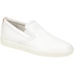 Weiße Ecco Soft 7 Flache Sneaker aus Glattleder mit herausnehmbarem Fußbett für Damen Größe 43 