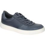 Blaue Ecco Street Tray Flache Sneaker Schnürung mit herausnehmbarem Fußbett für Herren Größe 47 