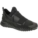 Reduzierte Schwarze Ecco Zipflex Flache Sneaker Reißverschluss aus Gummi mit herausnehmbarem Fußbett für Damen 