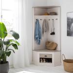 Weiße Maison Belfort Neely Garderoben Sets aus Massivholz 