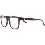 Braune Montblanc Rechteckige Brillen aus Acetate 
