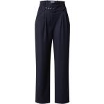 Blaue Gestreifte EDITED High Waist Hosen mit Gürtel für Damen Größe XS 